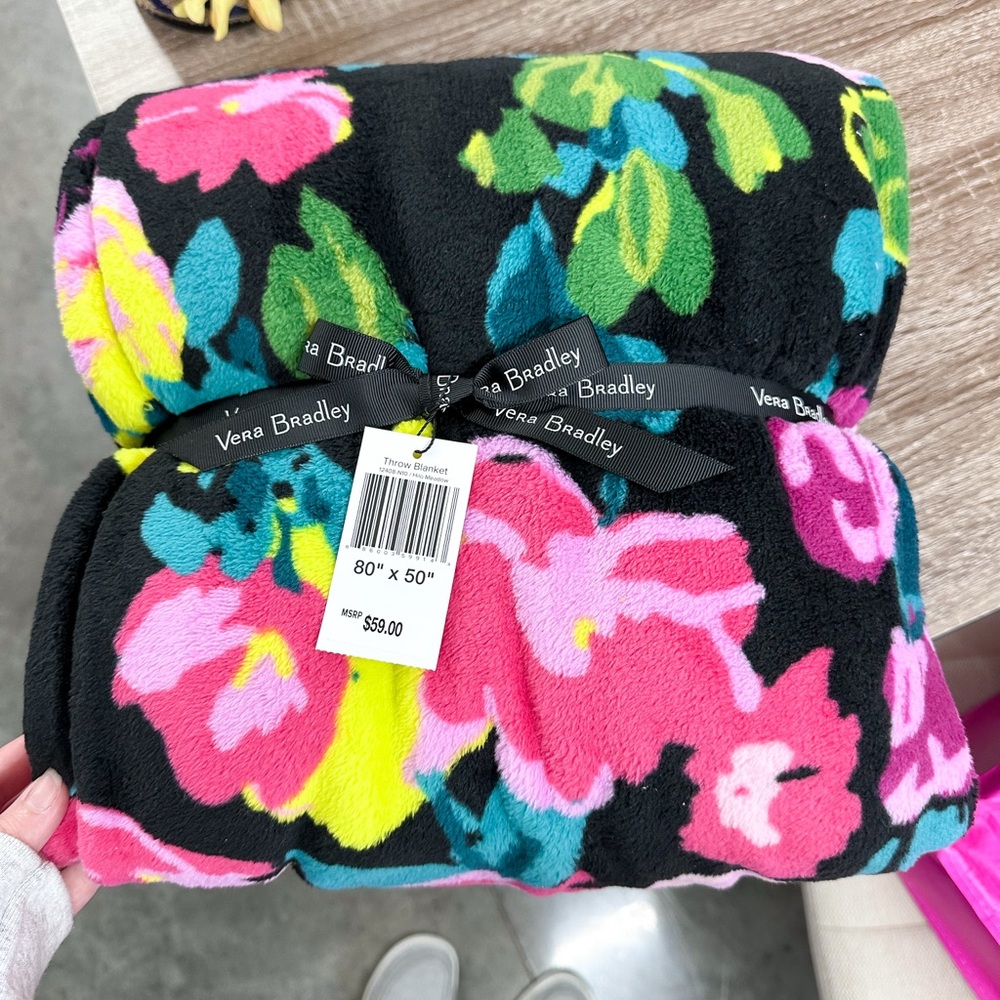Vera Bradley - 80” x 50” Throw Blanket - Hilo Meadow - NWT